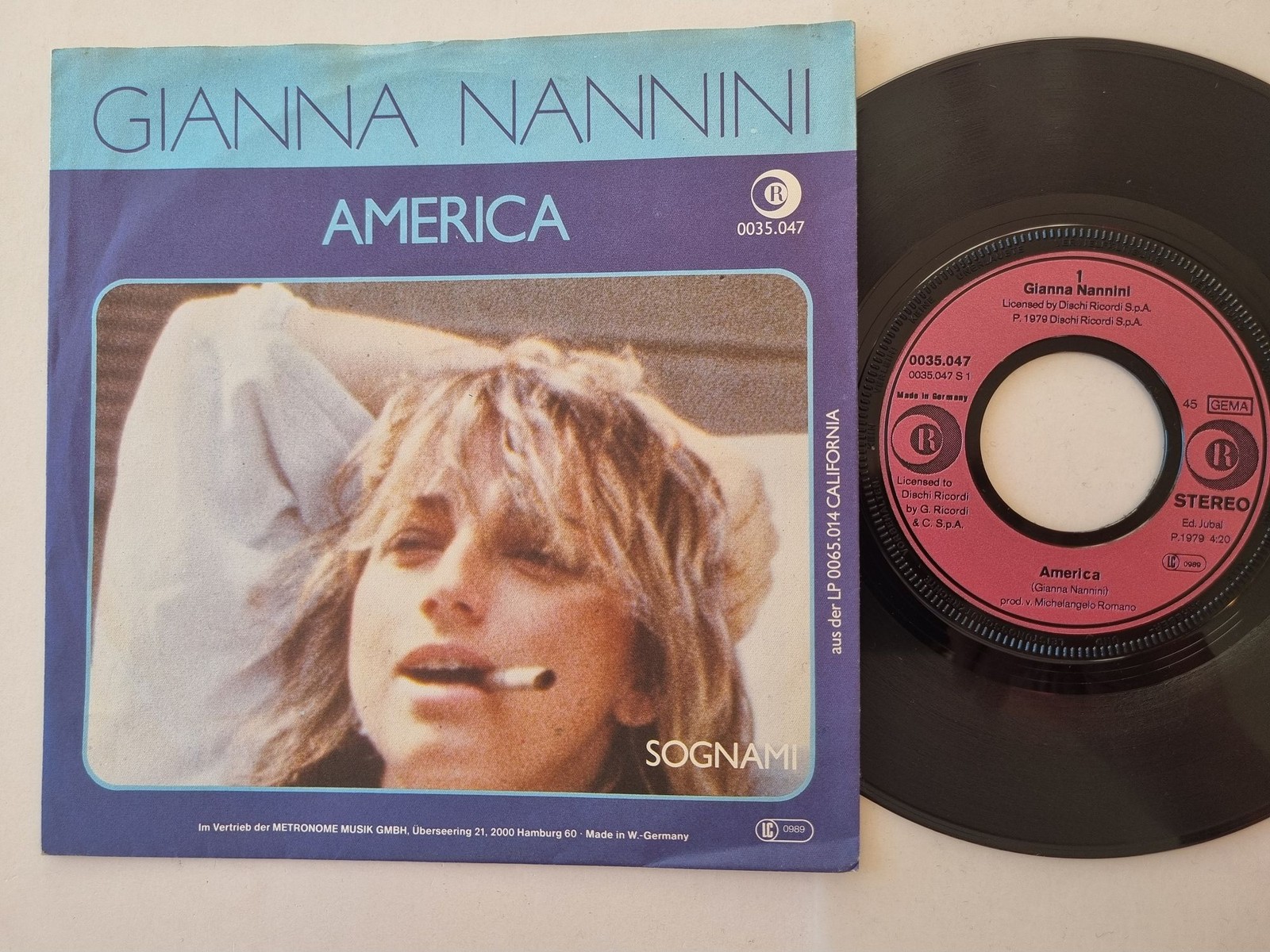 Gianna Nannini - America 7'' Vinyl Germany