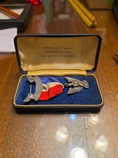 Vintage 1930 Robbin 2a Boy Scout Eagle Scout Badge With Box Super Rare