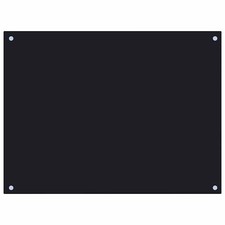 Kitchen Backsplash Black 80x60cm Tempered Glass Wall Panel vidaXL