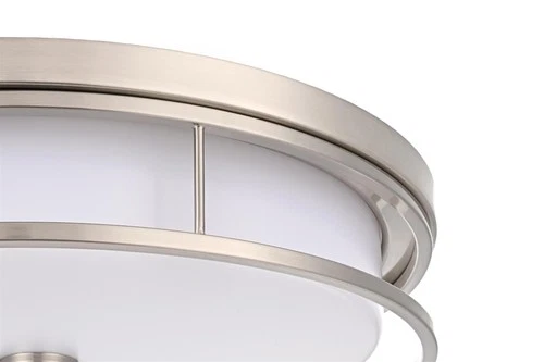 Living District Kolson 20" Led Flush Mount in Polished Nickel - Picture 6 of 8