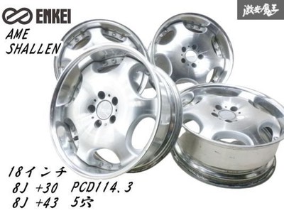 Enkei AME Shallen Wheels 18 inch 8J +30 +43 PCD114.3 5H set of 4 