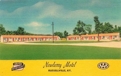 RUSSELLVILLE KY NEWBERRY MOTEL US 79 VINTAGE LINEN ROADSIDE POSTCARD 082425 U