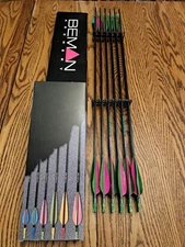 Beman Carbon  Hunter 60/80, Feathers Untrimmed, Need Inserts And Heads Installed