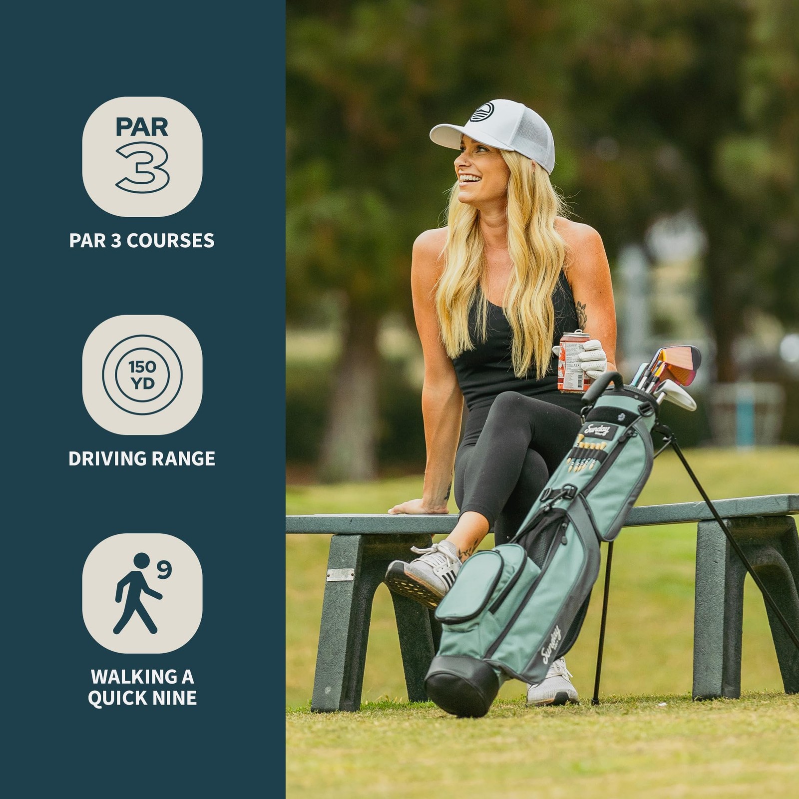 Loma Golf Bag – Lightweight Stand Bag with Strap