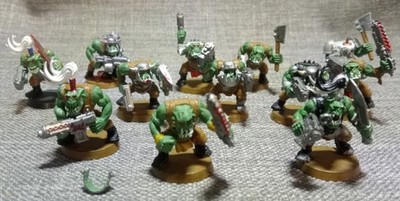 Vintage Warhammer 40k Orcs Orks Bundle Boyz Nobz 12 Figures Wargaming 