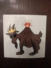 GOAT USA Volcano Goat Sticker. Brand New. Single Sticker.