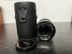 Konica Hexanon AR 135mm f3.5 Manual Focus Telephoto Lens with Case