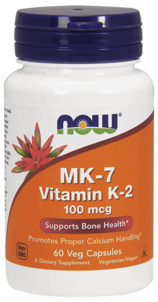 NOW Foods MK7 Vitamin K2 (MK7 Vitamin K2) 100Mcg - 60 Vegane Kapseln-image