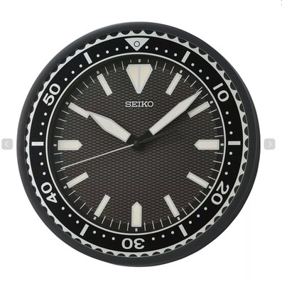 SEIKO westminster Wellington 掛時計 黒 Seiko Wall Clock Diver Style Watch Clock Black Bezel QXA791K | eBay