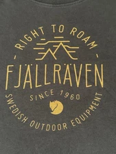 Fjallraven Shirt Mens Medium Brown Right To Roam Swedish Outdoor Equipment Tee