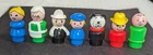 ***VINTAGE FISHER PRICE PLASTIC LITTLE PEOPLE LOT OF 6 WITH LUCKY DOG***