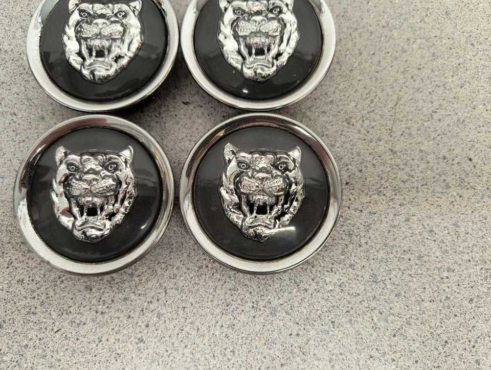 ОРИГИНАЛЬНЫЙ ЦЕНТРАЛЬНЫЙ КОЛПАК КОЛЕСА JAGUAR XJ6 XJS XJ8 XK8 СЕРЫЙ ХРОМИРОВАННЫЙ КРАЙ - Изображение 3 из 4