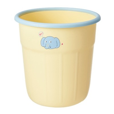 Round Waste Bin Durable Plastic Trash Container Office Bathroom Kitchen