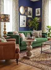 Blanched Wood Stacked Ball Wood Occasional Side Table