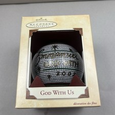 2002 Hallmark Keepsake Christmas Ornament - Emmanuel God With Us - Glass Ball