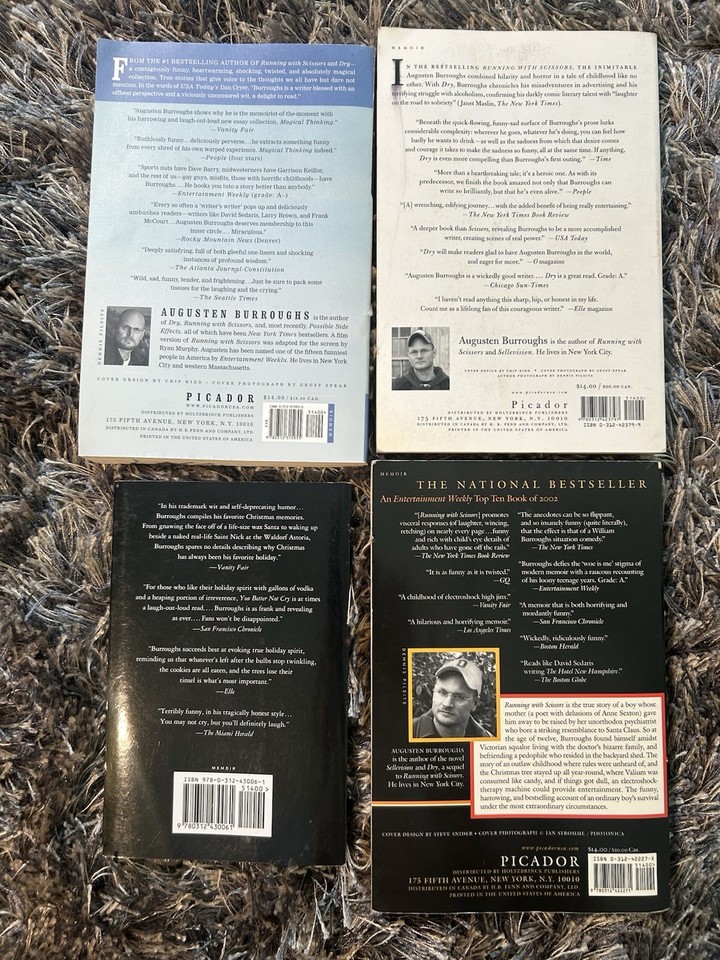 Augusten Burroughs 4 Book Lot Better Not Cry Running With