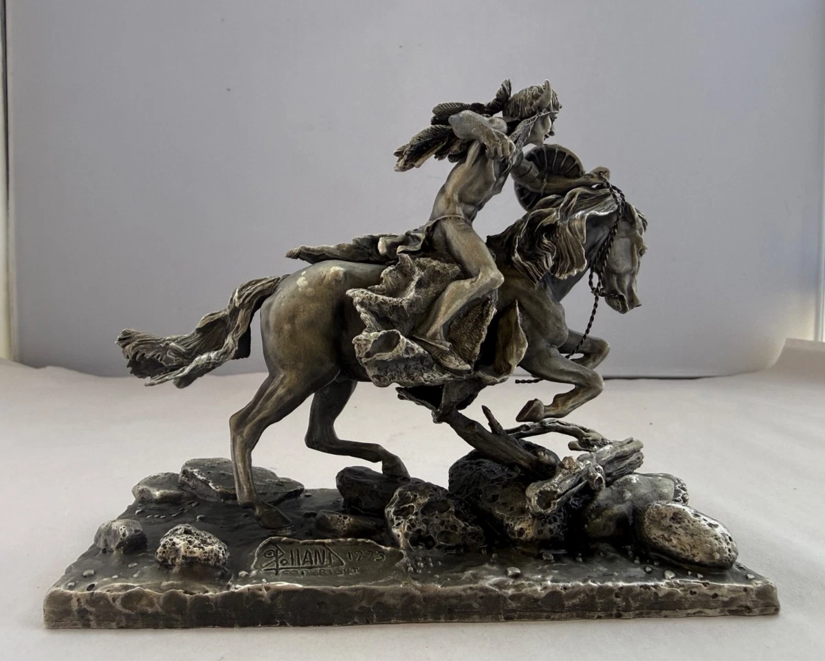 Vintage 1973 Lance Fine Pewter “The Cheyenne” Native American