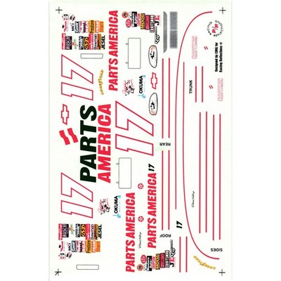 Revell Monogram #17 Parts America Chevy NASCAR Decals Darrell Waltrip