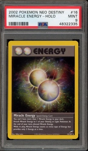 Pokemon Miracle Energy Neo Destiny Unlimited Holo Rare #16 PSA 9 Mint