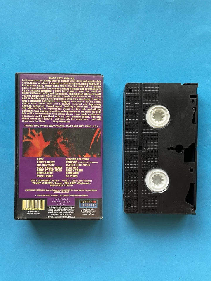 OZZY OSBOURNE Bark at the MOON Black Sabbath 1983 VHS OVP Box LIVE 1 no Vinyl LP - Bild 2 von 3