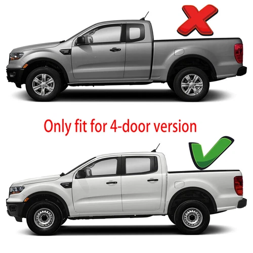 4X ABS Black Windows Pillar Side Cover Trim for Ranger 2019-2021 Windows Pillar - Picture 5 of 7