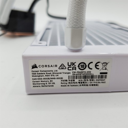 Corsair iCUE H100i Elite CAPELLIX XT Liquid CPU Cooler - 240mm Radiator - White - Photo 2/4