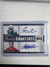 2011 Panini Threads Rookie Signatures Cam Newton /Kealoha Pilares Dual Auto #/15