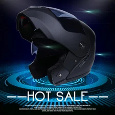 DOT Modular Flip Up Motorcycle Helmet Full Face Dual Visor Motocross Race Helmet