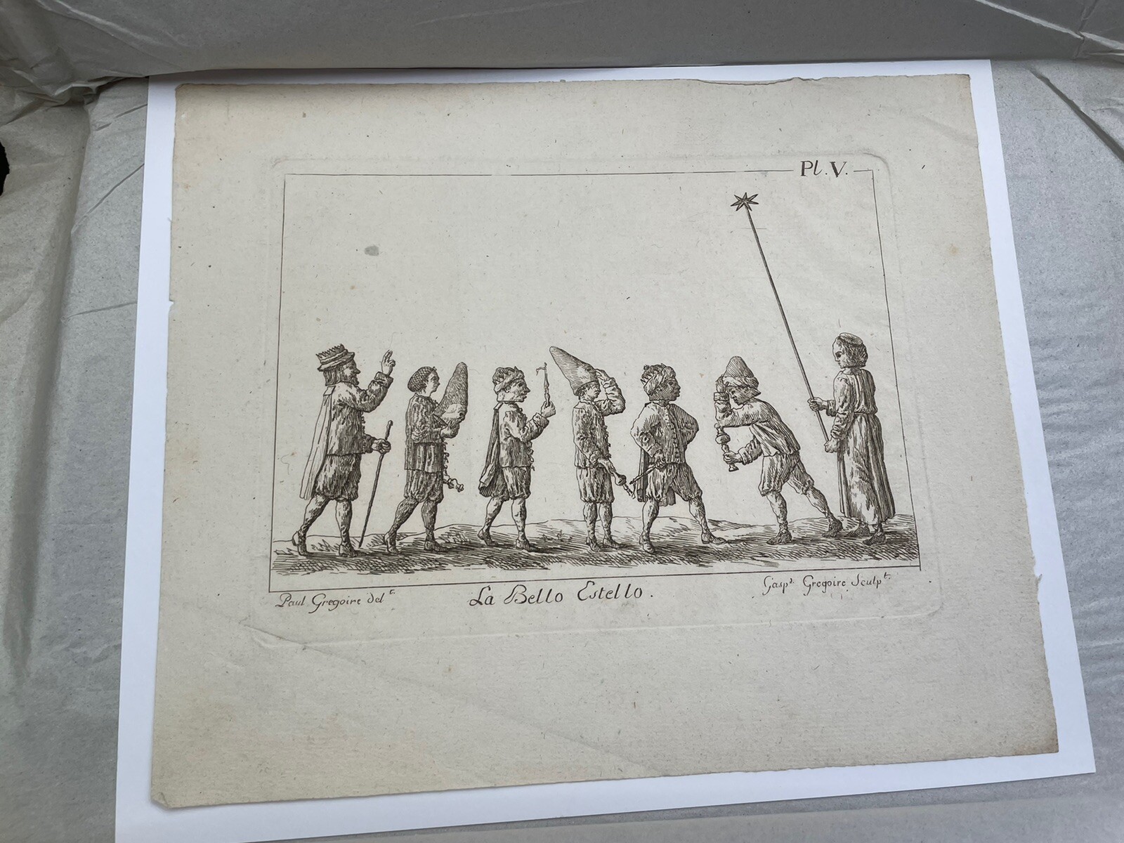 Copper Engraving Paul Gregoire La Bello Estello Old Master