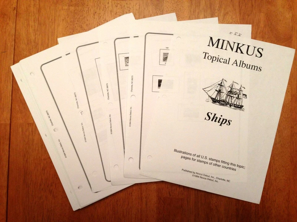 Minkus Beginners Set Topical Album Ships 50 Pages 55+ Stamps and New Hinges Wow| - Image 2 of 4