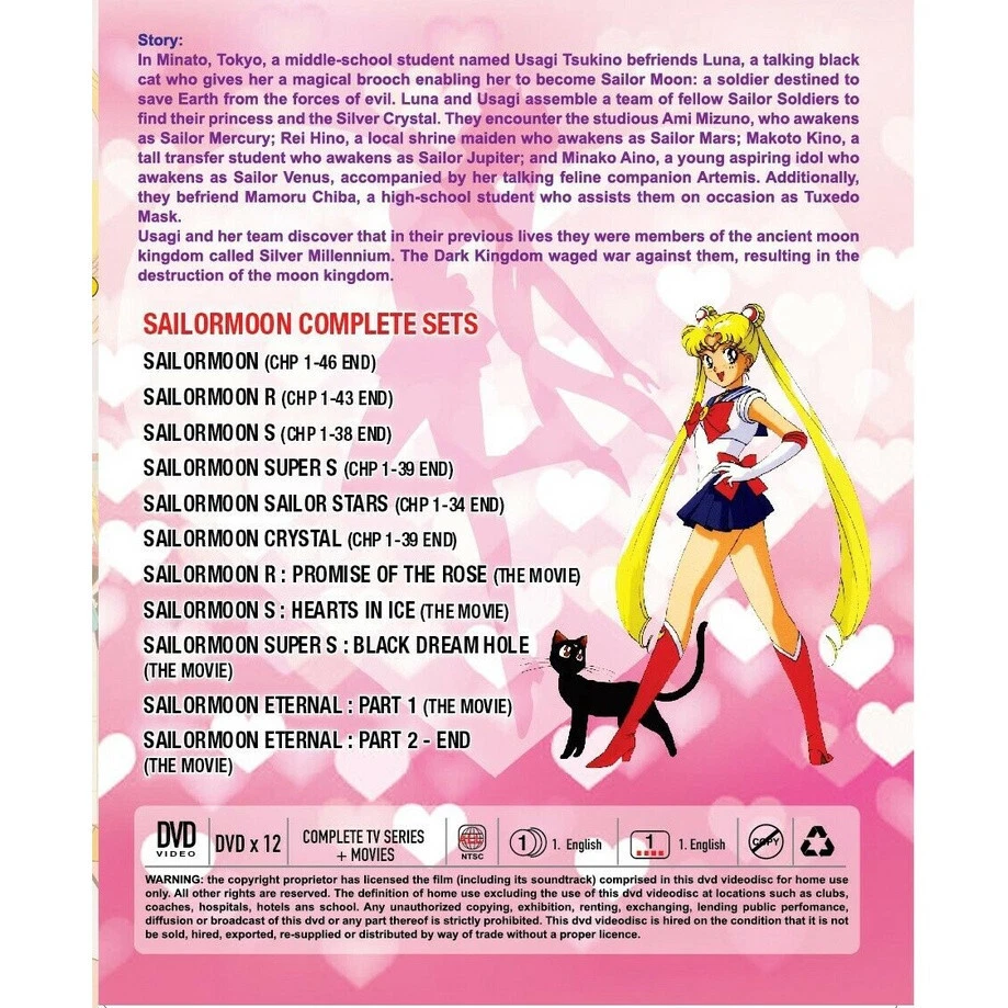DVD SAILOR MOON COMPLETE COLLECTION ENGLISH DUB SERIES (SEASON 1-6) + 5 MOVIES - Image 2 of 4