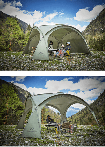 NEW 4.1m PICNIC CAMPING DOME SHADE SHELTER GAZEBO - BONUS 2 x SUNWALLS (Green) - Picture 5 of 5