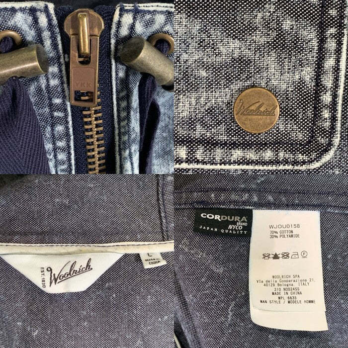 Woolrich CORDURA DUCK ANORAK HOODIE CHEMICAL WASH INDIGO Woolrich CORDURA DUCK ANORAK HOODIE CHEMICAL WASH INDIGO
