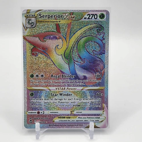 Serperior Vstar - 196/195 - Secret Rare - Silver Tempest - Pokemon Card - NM/M