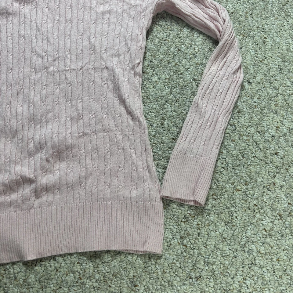 Le Tigre V 领毛衣女式中号复古粉色紧身针织套衫 — 第 2/4 张图片