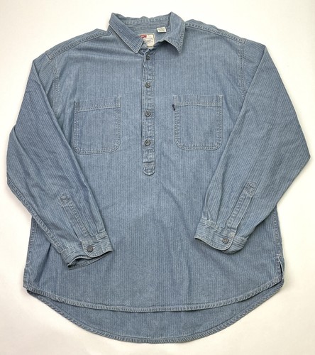 Levis Mens Denim Popover Henley Shirt 