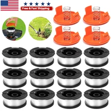 8-16pcs AF-100 String Trimmer Spool Line With Cap For Black and Decker 0.065"