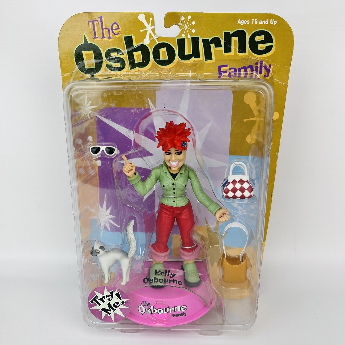 オズボーンファミリー フィギュア セットThe Osbourne Family Mezco Toys The Osbourne Family Lot 2002 Posable Action