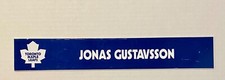 Toronto Maple Leafs Locker Room Used Nameplate Jonas Gustavsson