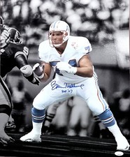 Bruce Matthews Houston Oilers Titans  Autographed signed  16x20 JSA COA Hof