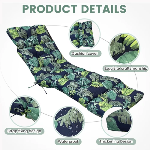 Outdoor Chair Cushion Lounge Chair Cushion Thick Beach Chaise Lounge Cushion New - Picture 51 of 60