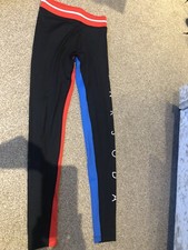 Pink Soda Leggings - Hardly Worn - Size 4 - Black with red and blue detail