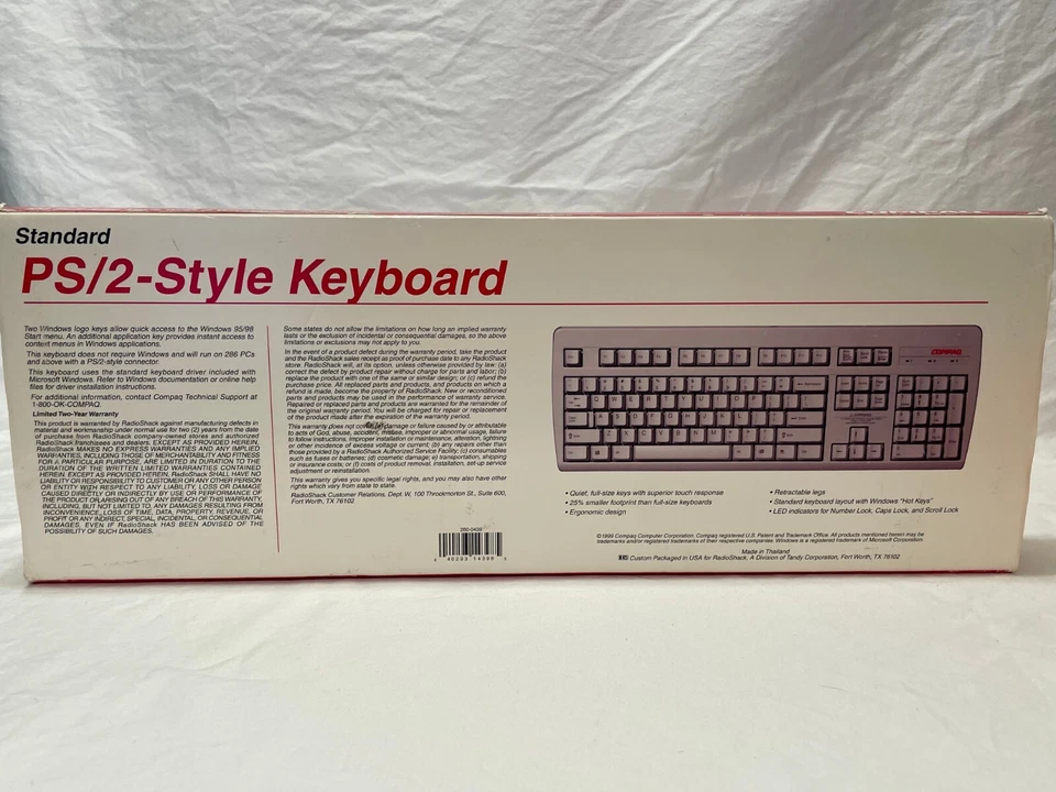 VINTAGE COMPAQ KEYBOARD, PS/2 Style, NEW IN BOX!, 26-439 model - Image 4 of 4