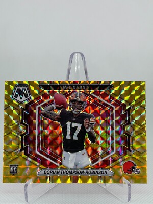 2023 Panini Mosaic Reactive Yellow Mosaic Prizm #ND-6 Dorian Thompson-Robinson