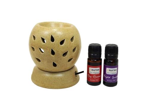 Asianaura Keramik Elektrisch Aroma Burner Mit Öle, Set Mit 3 Teile - Bild 1 von 8