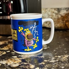 Grimmy Mug Night of the Living Dog Grimm Reaper Vintage 1990 Mother Goose Enesco