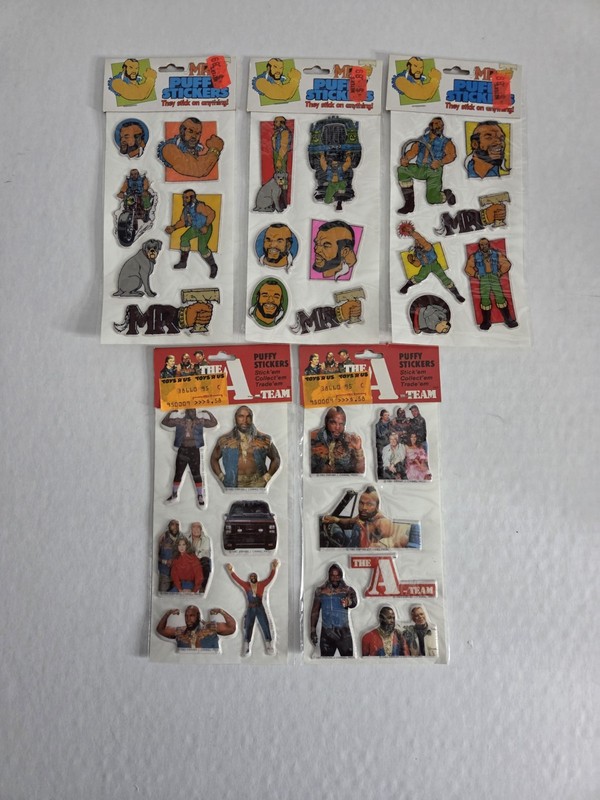 1983 the A-Team Puffy Stickers Sealed Pack