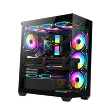 OV603 ATX Mid-Tower PC Case, Spacious High-Airflow Gaming Case with 4 x Black