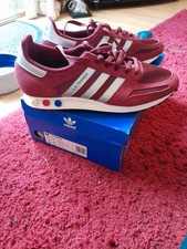 adidas Originals La Trainer Men's Sneakers Burgundy/Maroon White, Size UK 10