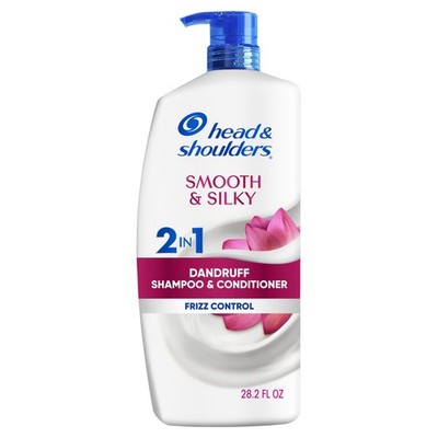 Smooth & Silky 2 in 1 Dandruff Shampoo and Conditioner, Frizz Control, Fresh ...